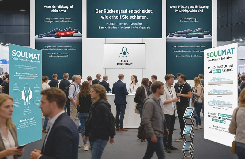 Messestand von SOULMAT mit Sleep Calibration
