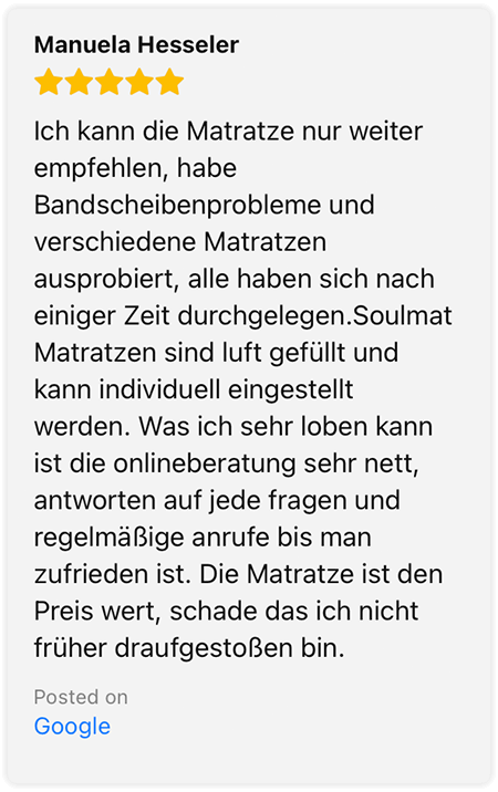 Bewertung der SOULMAT