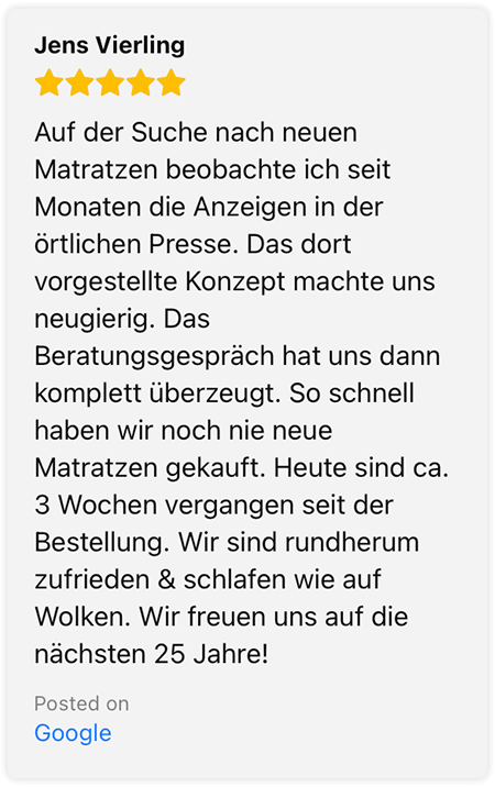 Bewertung eines Kunden